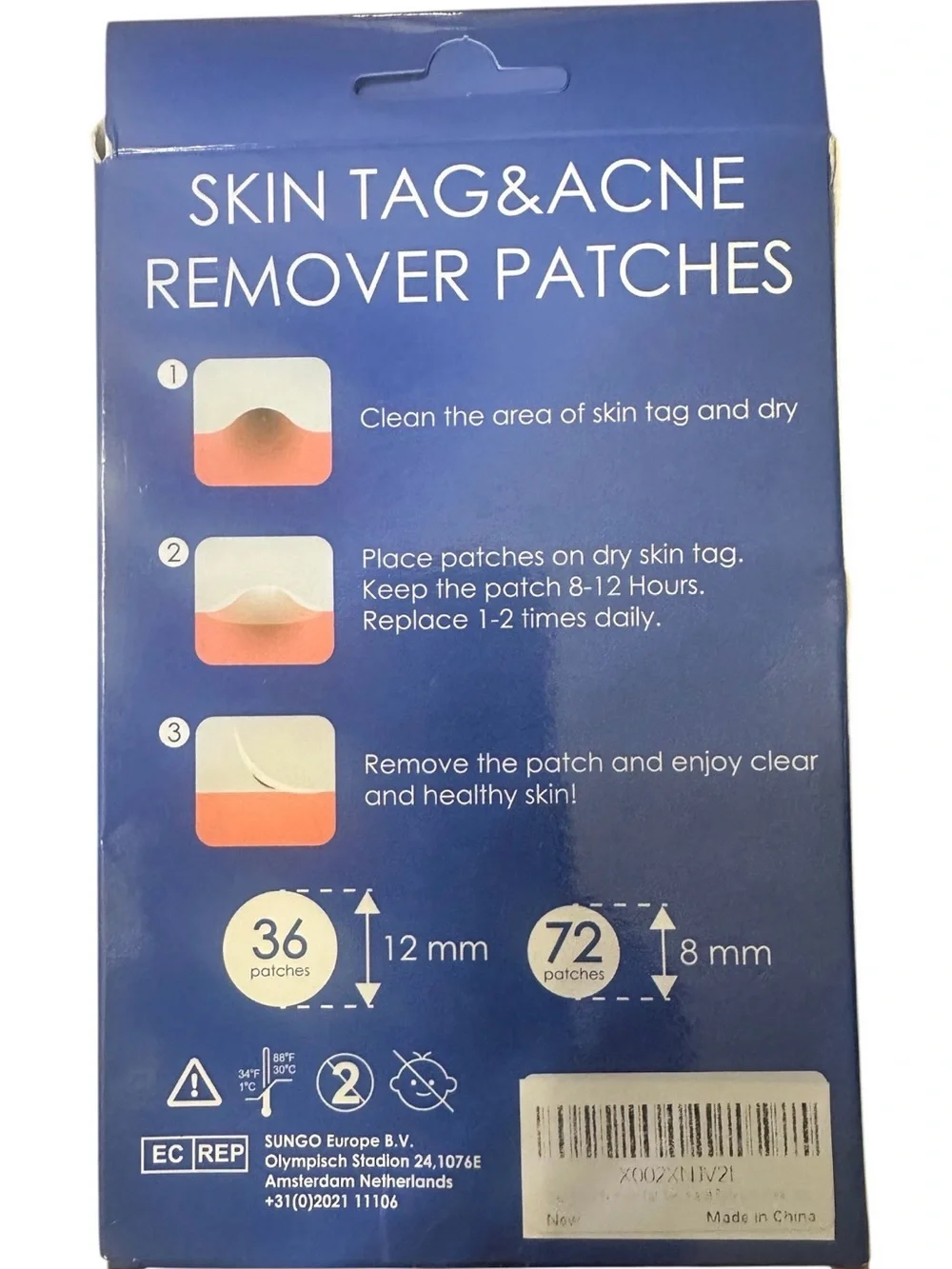 Levedi Skin Tag & Acne Remover Patch 108 patches, 2 sizes.